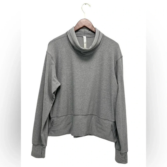 Lululemon Ready to Rulu Pullover Heathered Raceway Grey Sweatshirt Athleisure 8 - Picture 5 of 13